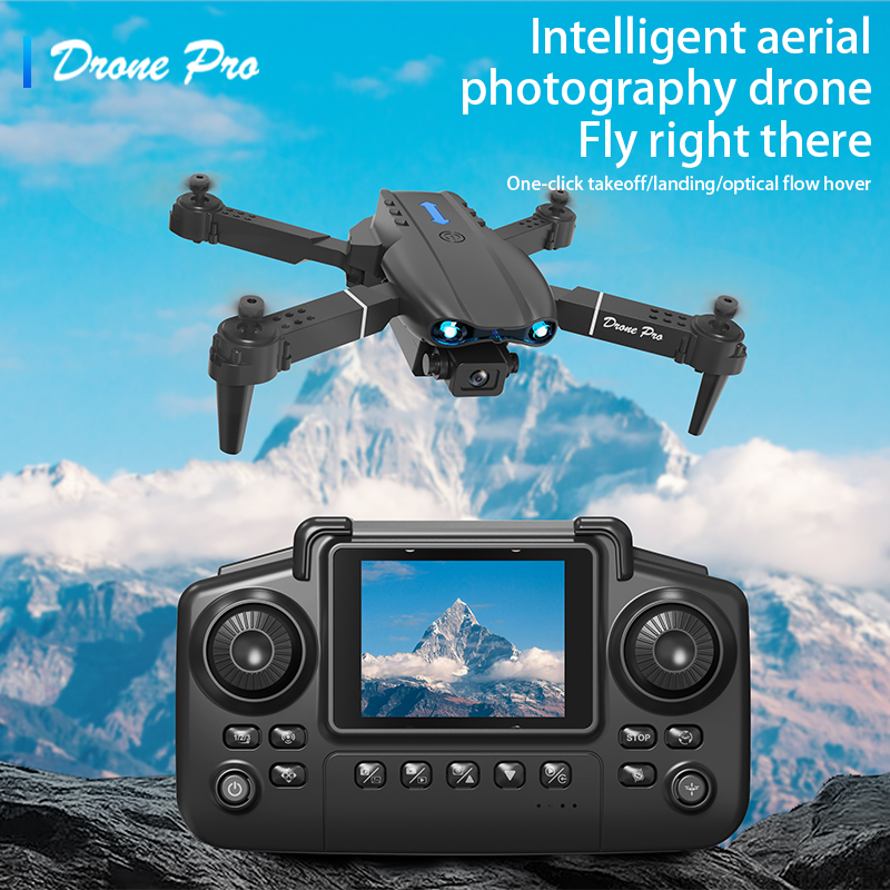Rc Helicopter Case - E99 Airหน้าจอควบคุมDrone Professionalกว้างRC Dron HD 4Kกล้องพับเฮลิคอปเตอร์เครื่องบินQuadcopter