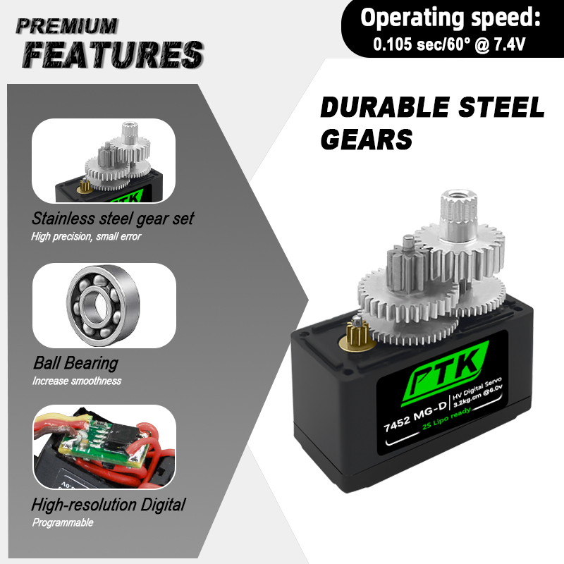 PTK 7452 MG-D 9g เซอร์โวดิจิตอ - Rc Helicopter Parts บทวิจารณ์และราคา